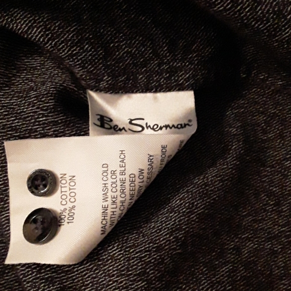 Men's Ben Sherman Gray Charcoal Long Sleeve Button Down Shirt, M - Picture 4 of 11